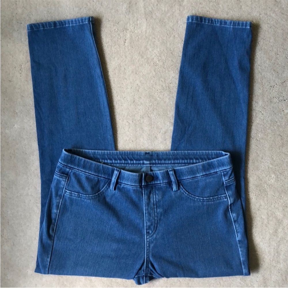 Uniqlo Blue Skinny Jeans Stretchy Mid-Rise